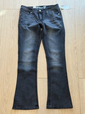 Seven7 Flare Jeans Embellished Back Pockets Y2K Women’s Size 10